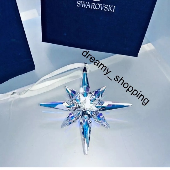 NIB Swarovski Christmas Aurora Borealis Large 4”Star Crystal Ornament #5403200 - Picture 6 of 12
